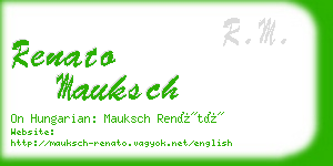 renato mauksch business card